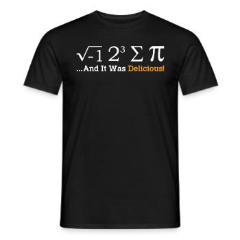 I Ate Some Pie And It Was Delicious Math - Men's T-Shirt - black - Front - AI Model Male 178 light (178cm)