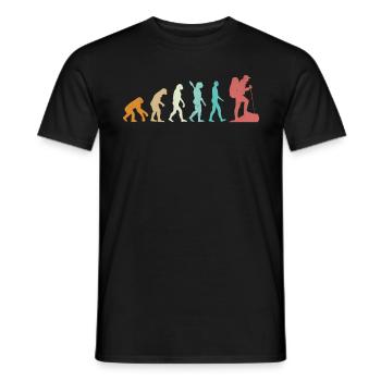 Evolution Randonnée Montagne - T-shirt homme - noir - Devant - AI Model Male 178 light (178cm)