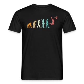 Evolution Of Basketball - Men's T-Shirt - black - Front - AI Model Male 178 light (178cm)
