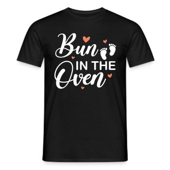 Bun in The Oven - Baby In Progress - Pregnant Wom - Men's T-Shirt - black - Front - AI Model Male 178 light (178cm)
