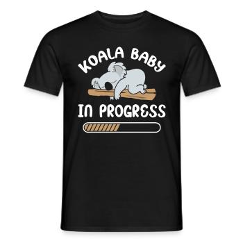 Baby Koala In Progress - Cute Nature Lover Pregnan - Men's T-Shirt - black - Front - AI Model Male 178 light (178cm)