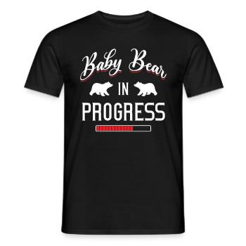 Baby Bear In Progress - Cute Nature Lover Pregnant - Men's T-Shirt - black - Front - AI Model Male 178 light (178cm)