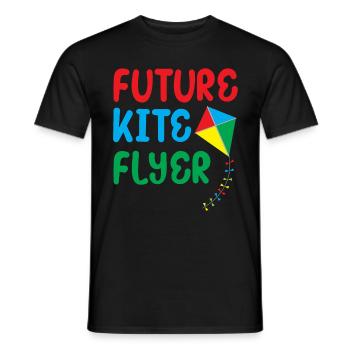 Future Kite Flyer - Sky Flying Children - T-shirt homme - noir - Devant - AI Model Male 178 light (178cm)