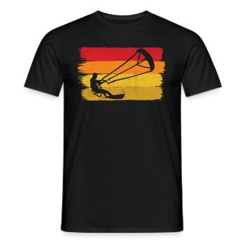 Kitesurf Kite Planche à voile Kitesurf Kiteboard - T-shirt homme - noir - Devant - AI Model Male 178 light (178cm)