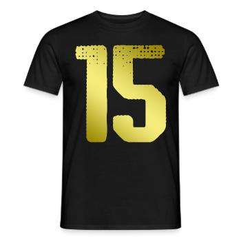 Maillot 15 Numéro - T-shirt homme - noir - Devant - AI Model Male 178 light (178cm)