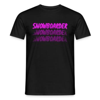 Snowboarder snowboarder snowboarder boarder neige - T-shirt homme - noir - Devant - AI Model Male 178 light (178cm)