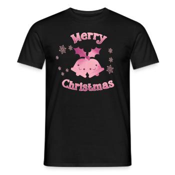 Christmas bells bells Christmas - Men's T-Shirt - black - Front - AI Model Male 178 light (178cm)