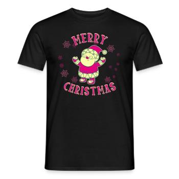 Père noël joyeux noël noël - T-shirt homme - noir - Devant - AI Model Male 178 light (178cm)