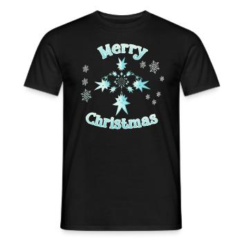 Étoile de Noël Merry Christmas - T-shirt homme - noir - Devant - AI Model Male 178 light (178cm)
