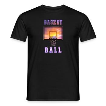 Basketballkorb Korb Basketball Sport - Männer T-Shirt - Schwarz - Vorne - AI Model Male 178 light (178cm)