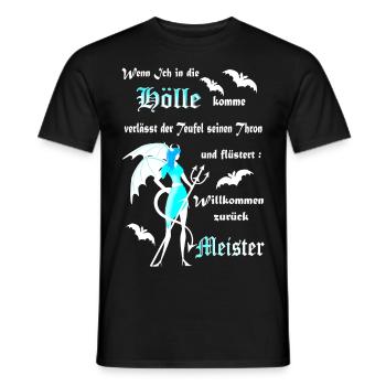Hölle Teufel Satan Dämon gefallener Engel. - Männer T-Shirt - Schwarz - Vorne - AI Model Male 178 light (178cm)