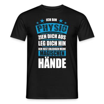 Physio Physiotherapeut Physiotherapie Geschenk - Männer T-Shirt - Schwarz - Vorne - AI Model Male 178 light (178cm)