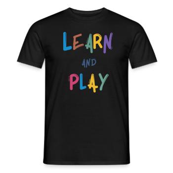 Learn and Play - Männer T-Shirt - Schwarz - Vorne - AI Model Male 178 light (178cm)