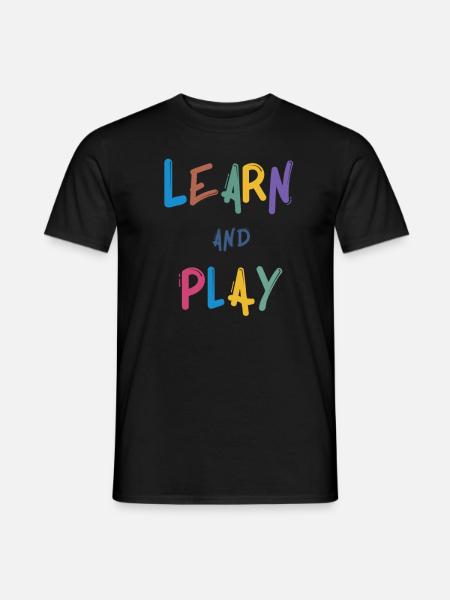 Learn and Play - Men's T-Shirt - black