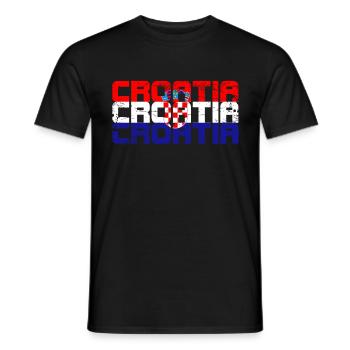 Croatia - Men's T-Shirt - black - Front - AI Model Male 178 light (178cm)