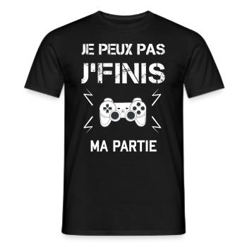 t shirt geek drôle - T-shirt homme - noir - Devant - AI Model Male 178 light (178cm)