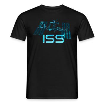 International Space Station ISS - Men's T-Shirt - black - Front - AI Model Male 178 light (178cm)