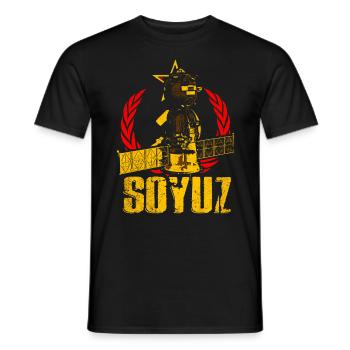 Vaisseau spatial Soyouz - T-shirt homme - noir - Devant - AI Model Male 178 light (178cm)