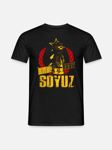 Sojus Raumschiff - Männer T-Shirt - Schwarz
