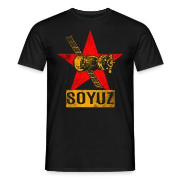 Soyouz vaisseau spatial Union soviétique - T-shirt homme - noir - Devant - AI Model Male 178 light (178cm)