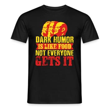 Humour noir satire communisme cadeau drôle - T-shirt homme - noir - Devant - AI Model Male 178 light (178cm)