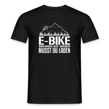 EBike lustig Fahrrad I Radfahrer Rentner Spruch - Männer T-Shirt - Schwarz - Vorne - AI Model Male 178 light (178cm)