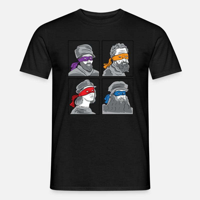 Leonardo Donatello Michelangelo Raffaello regalo - T-shirt uomo - nero