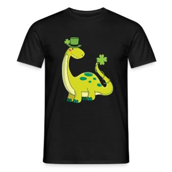 Doux dinosaures St Patricks Jour Dino enfants - T-shirt homme - noir - Devant - AI Model Male 178 light (178cm)