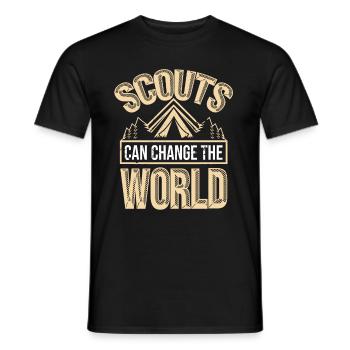Camper Pfadfinder Camping Scouting Geschenk - Männer T-Shirt - Schwarz - Vorne - AI Model Male 178 light (178cm)