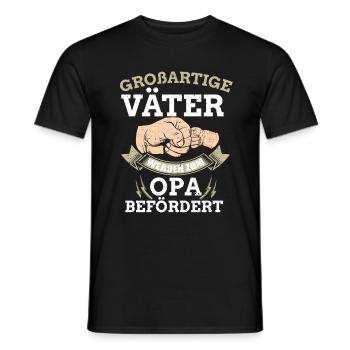 Promoted to Grandpa - Becoming a Grandpa Gift - Men's T-Shirt - black - Front - AI Model Male 178 light (178cm)