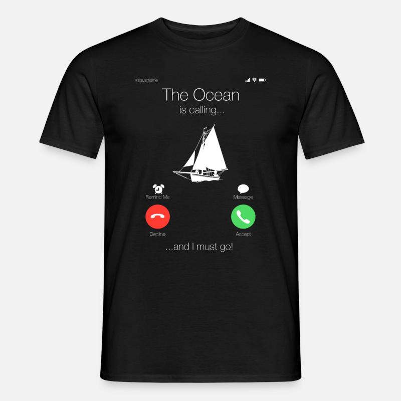 Segelboot Boot Segler Bootsbesitzer Geschenk - Männer T-Shirt - Schwarz