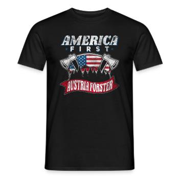 Forêt En Autriche America First Austria Förster - T-shirt homme - noir - Devant - AI Model Male 178 light (178cm)