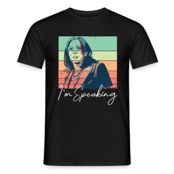 Kamala Harris I'm Speaking - Männer T-Shirt - Schwarz - Vorne - AI Model Male 178 light (178cm)