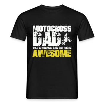 Motocross Dad like a normal Dad but more Awesome - Men's T-Shirt - black - Front - AI Model Male 178 light (178cm)