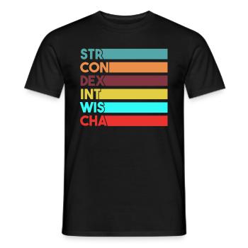 Gamer Stats Geschenk - Männer T-Shirt - Schwarz - Vorne - AI Model Male 178 light (178cm)