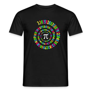 Retro Pi Nouveauté Math Geek 3.14 Pi Jour - T-shirt homme - noir - Devant - AI Model Male 178 light (178cm)
