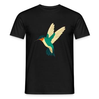 Ruby-throated Hummingbird Humminbird Hummingbird - Men's T-Shirt - black - Front - AI Model Male 178 light (178cm)