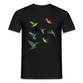 Kolibri Löwenzahn Hummel Kolibri Vogel Shirt - Männer T-Shirt - Schwarz - Vorne - AI Model Male 178 light (178cm)