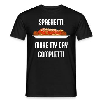 Pasta Lover Ironisches Zitat Spaghetti Completti - Männer T-Shirt - Schwarz - Vorne - AI Model Male 178 light (178cm)