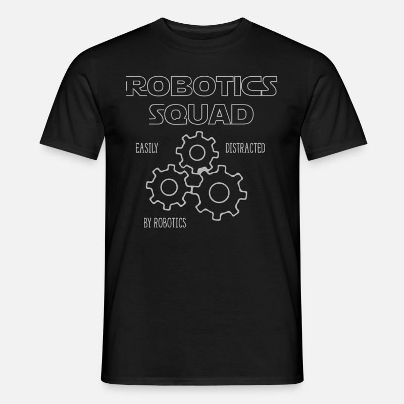 Robotics Squad Engineering Funny Robots - Men's T-shirt - black