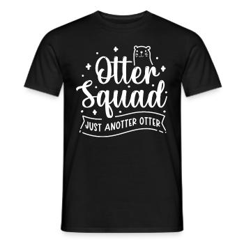 Cute Otter Squad Wald Tier & Tierwelt Natur - Männer T-Shirt - Schwarz - Vorne - AI Model Male 178 light (178cm)