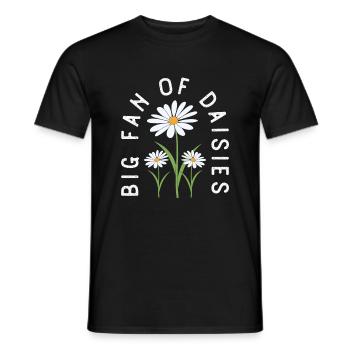 Marguerite à la fleur d’oie - T-shirt homme - noir - Devant - AI Model Male 178 light (178cm)
