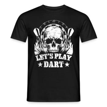 Fléchette Crâne - Let’s Play Darts - Cadeau - T-shirt homme - noir - Devant - AI Model Male 178 light (178cm)
