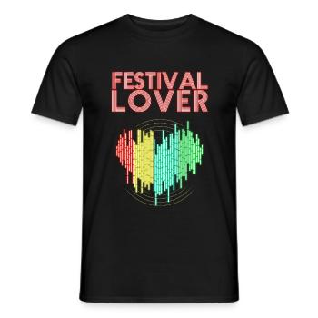 Festival Lover - Men's T-Shirt - black - Front - AI Model Male 178 light (178cm)
