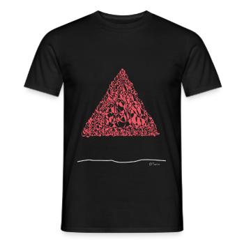 Conception abstraite du toit protecteur de la maison - T-shirt homme - noir - Devant - AI Model Male 178 light (178cm)