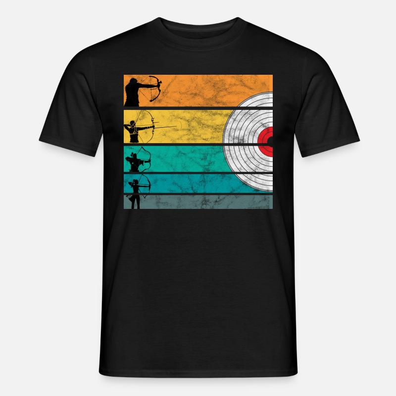 Bogenschiessen Bogenschütze Bogen Pfeil Langbogen - Männer T-Shirt - Schwarz