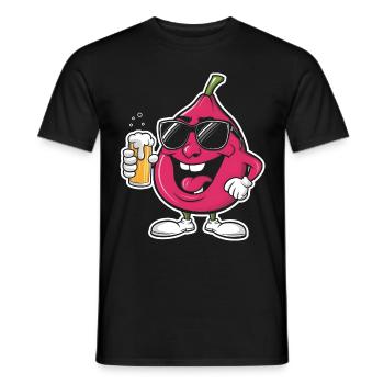 Feige Bier - Männer T-Shirt - Schwarz - Vorne - AI Model Male 178 light (178cm)