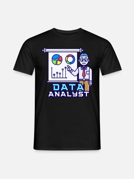 Analityk danych Inżynier Naukowiec Power BI SQL ETL - T-shirt męski - czarny