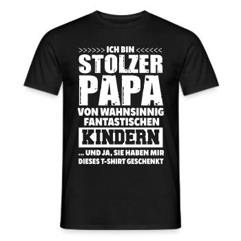 Stolzer Papa Vater Danke Geschenkidee Bester Vati - Männer T-Shirt - Schwarz - Vorne - AI Model Male 178 light (178cm)