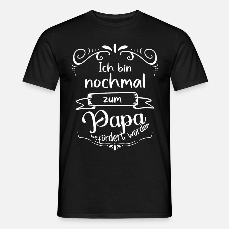 Papa Beförderung - Werdender Vater Geschenkidee - Männer T-Shirt - Schwarz